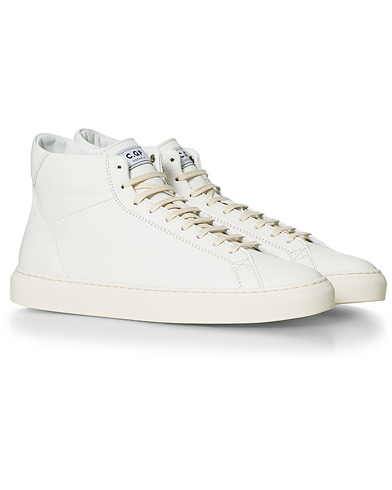 Skandinaviska specialisterNY |  Flyback High Top Leather Sneaker Vintage White