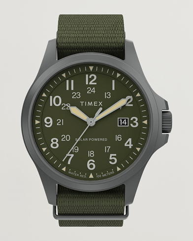 Herr | Textilstrap | Timex | Field Post Solar Watch 41mm Green Dial