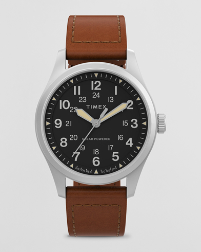 Herr | Läderarmband | Timex | Field Post Solar Watch 36mm Brown/Black