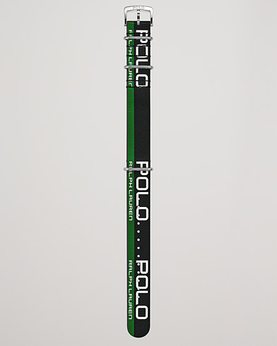 Herr | Klockarmband | Polo Ralph Lauren | Leather Sporting Strap Black/Green