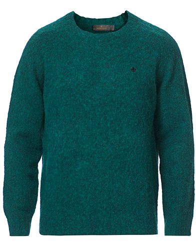 Herr | Stickade tröjor | Morris | Warren Knitted Wool Crew Neck Green