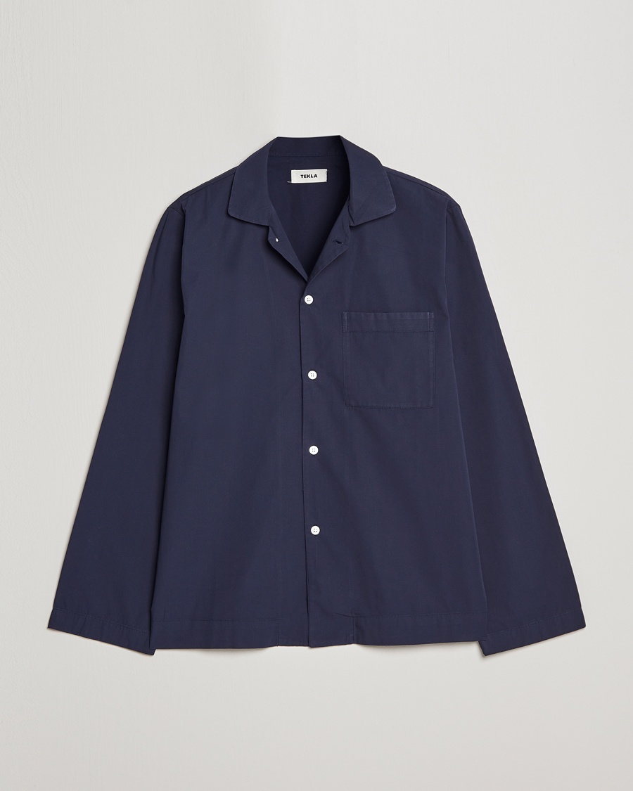 Herr | Pyjamaströjor | Tekla | Poplin Pyjama Shirt True Navy