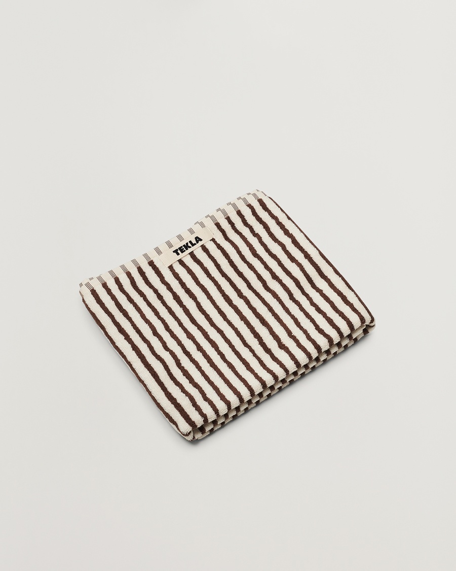 TeklaOrganic Terry Hand TowelKodiak Stripes – Flerfärgad