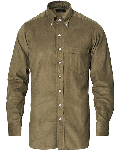 Skjorta |  Button Down Corduroy Shirt Khaki