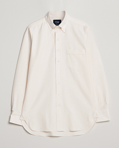 Herr | Oxfordskjortor | Drake's | Button Down Oxford Shirt Cream