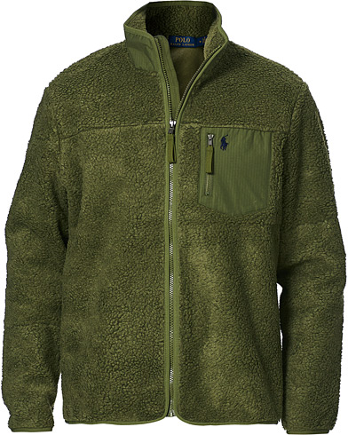 Zip-Tröja |  Bonded Sherpa Full-Zip Sweater Army Olive