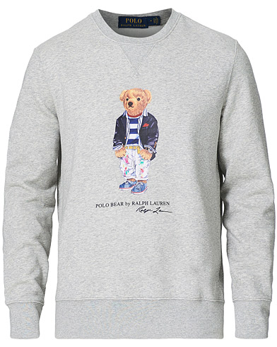 Sweatshirts |  Printed Ivy Bear Fleece Sweatshirt Andover Heather