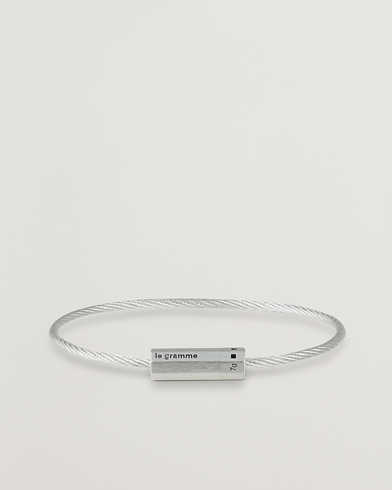 Herr | Smycken | LE GRAMME | Octagonal Cable Bracelet Brushed Sterling Silver 7g