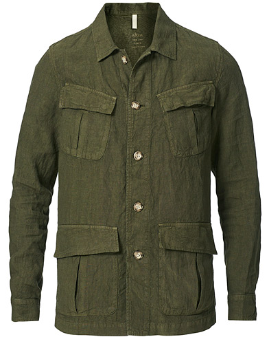 Herr | Field jackets | Altea | Linen Sahariana Military Green