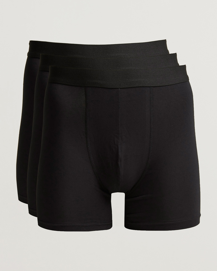 Herr | Kalsonger | Bread & Boxers | 3-Pack Long Boxer Brief Black