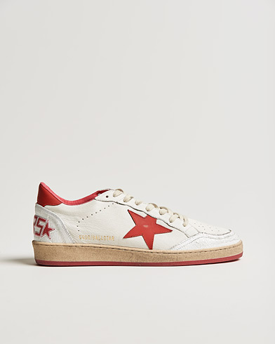 Herr | Sneakers | Golden Goose Deluxe Brand | Ball Star Sneakers White/Red