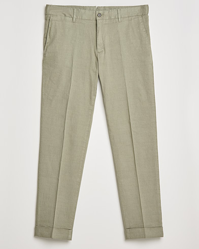 Kläder |  Grant Stretch Cotton/Linen Trousers Vetiver
