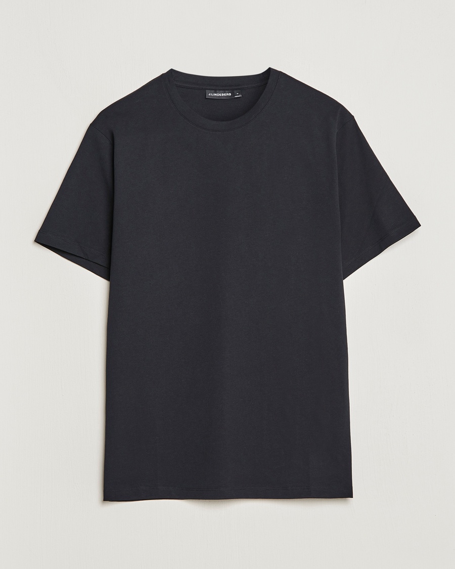 Herr | Kortärmade t-shirts | J.Lindeberg | Sid Cotton Crew Neck Tee Black
