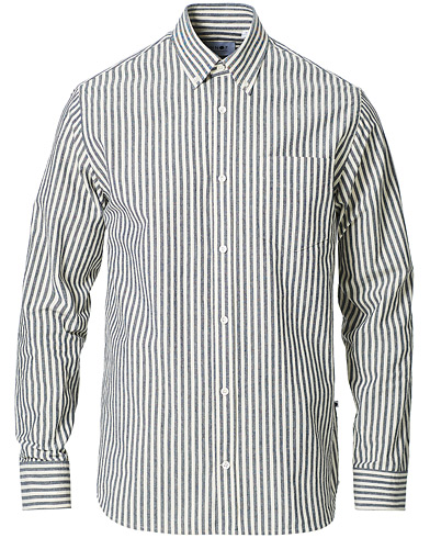 Casualskjortor |  Levon Button Down Seersucker Shirt Blue/White