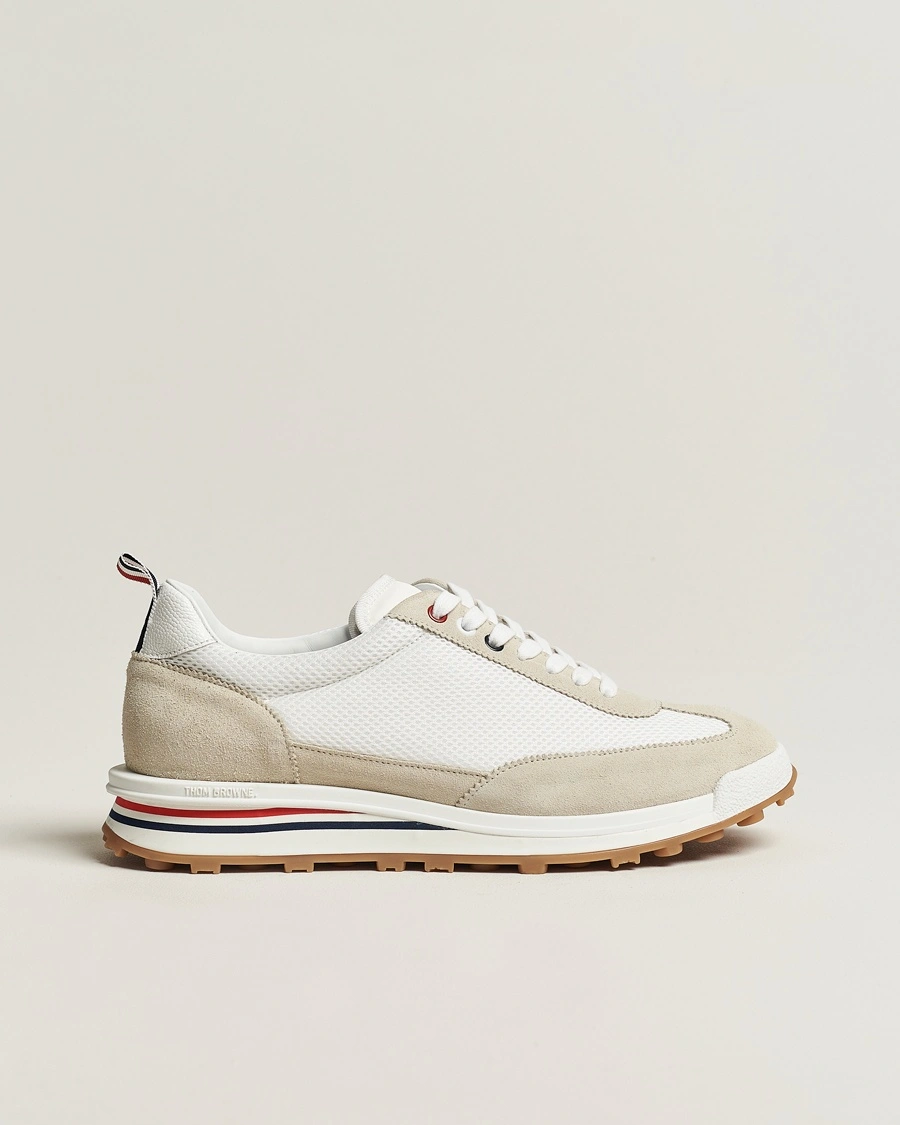 Herr | Luxury Classics | Thom Browne | Tech Runner Suede Sneakers White