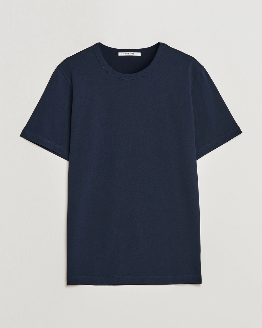 A Day's March Heavyweight T-Shirt Navy – Blå