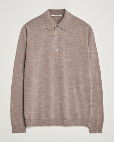 Herr | A Day's March | A Day's March | Ambroz Merino Polo Taupe Melange