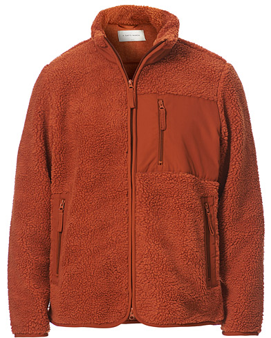 Herr | Fleecetröjor | A Day's March | Granån Recycled Fleece Jacket Faded Orange