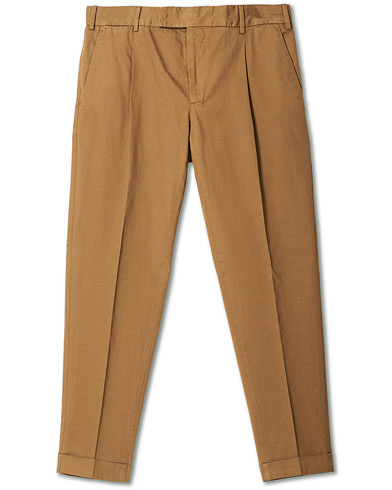 Linnebyxor |  Slim Fit Comfort Linen Trousers Brown