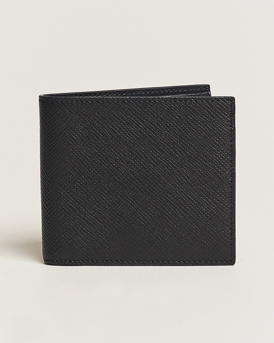 Herr | Student | Smythson | Panama 6 Card Wallet Black Leather