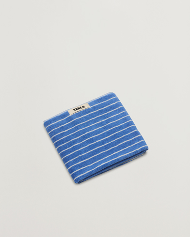 Herr | Återvunnet | Tekla | Organic Terry Hand Towel Clear Blue Stripes