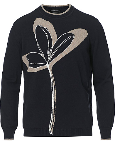 Herr | Till Konnässören | Giorgio Armani | Intarsia Knitted Sweater Navy