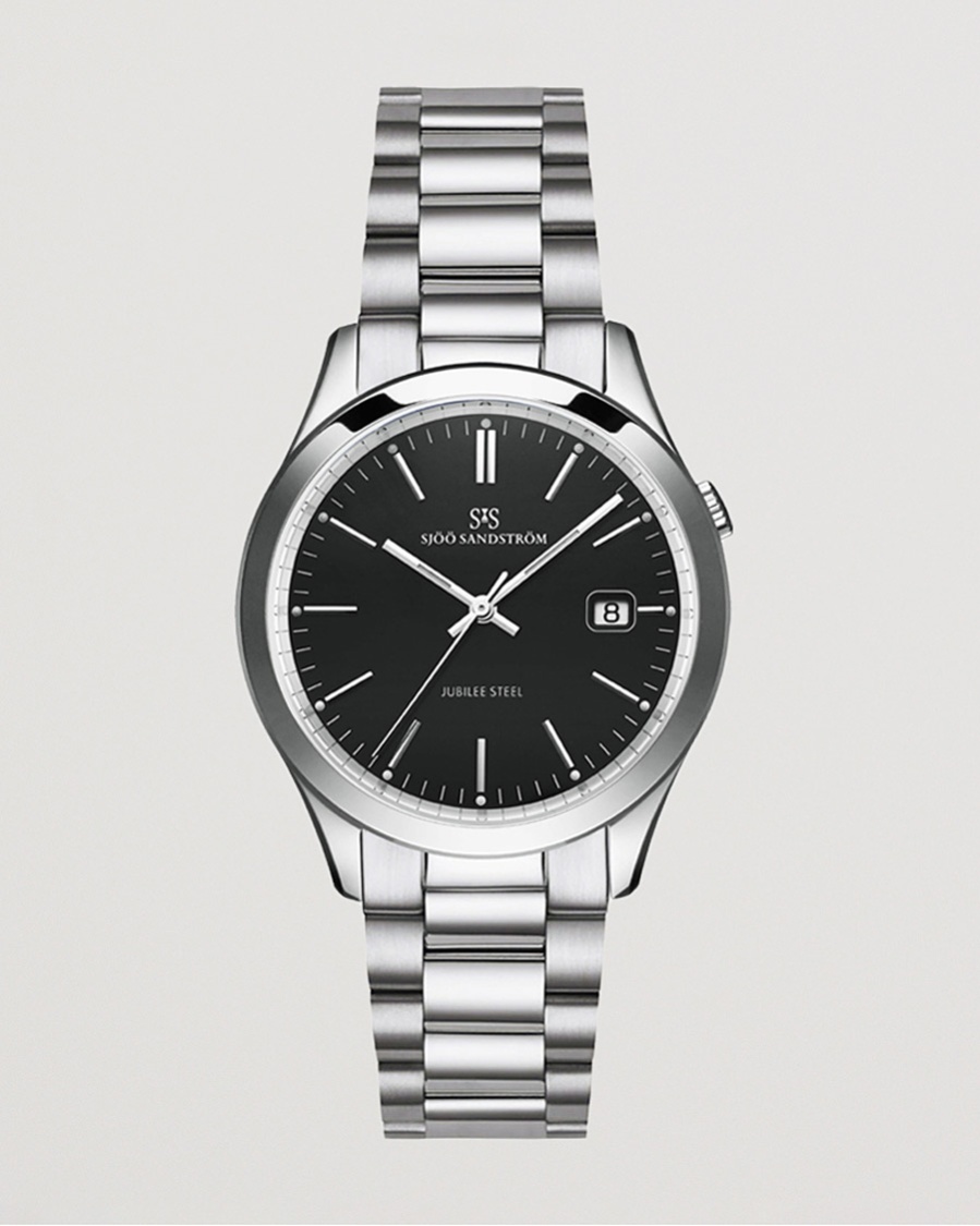 Sjöö Sandström Jubilee Steel Quartz 40mm Black/Steel – Svart