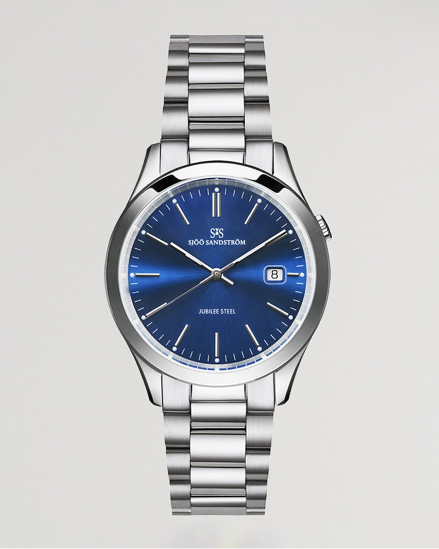 Sjöö Sandström Jubilee Steel Quartz 40mm Blue/Steel – Silver