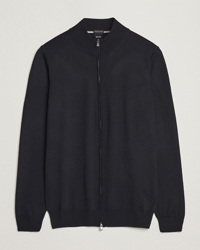 Herr | Tröjor | BOSS BLACK | Balonso Full-Zip Sweater Black