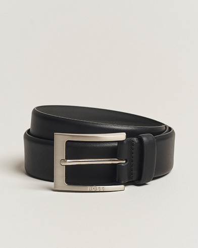 Herr | BOSS | BOSS | Barnabie Leather Belt 3,5 cm Black