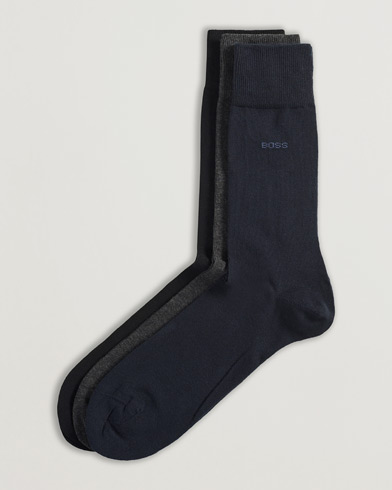Herr | Strumpor | BOSS BLACK | 3-Pack RS Uni Socks Navy/Black/Grey