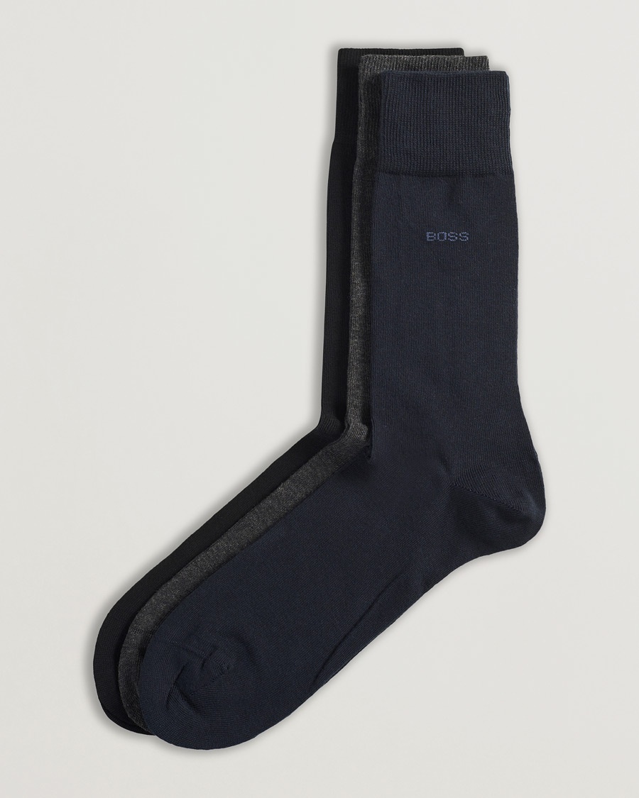 3-Pack RS Uni Socks Navy/Black/Grey – Svart