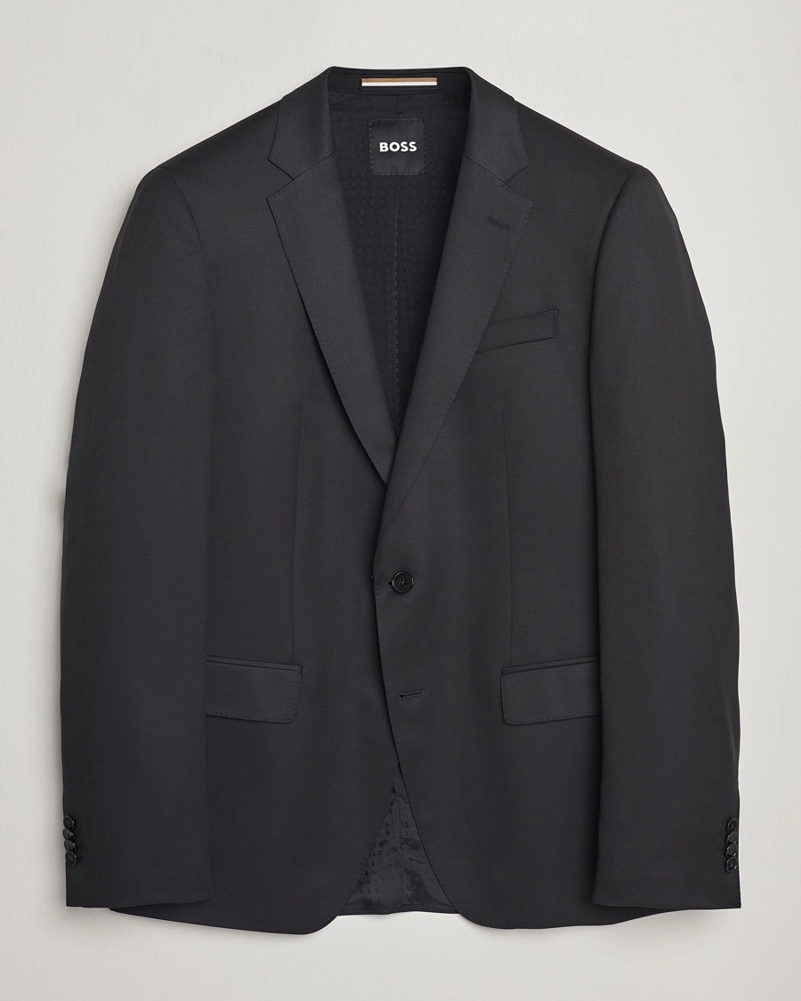 Huge Slim Fit Wool Blazer Black – Svart