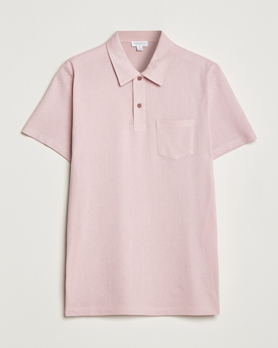 Herr | Pikéer | Sunspel | Riviera Polo Shirt Shell Pink