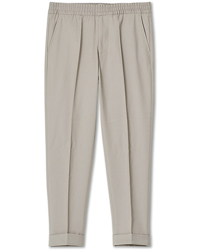 Drawstringbyxor |  Terry Cropped Trousers Light Taupe