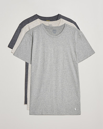 Herr | Kläder | Polo Ralph Lauren | 3-Pack Crew Neck T-Shirt Grey Heather/Grey/Charcoal