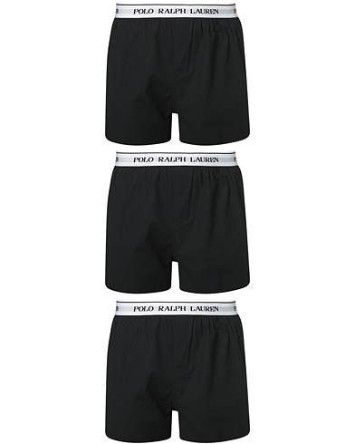 Herr | Kalsonger | Polo Ralph Lauren | 3-Pack Woven Boxer Shorts Black