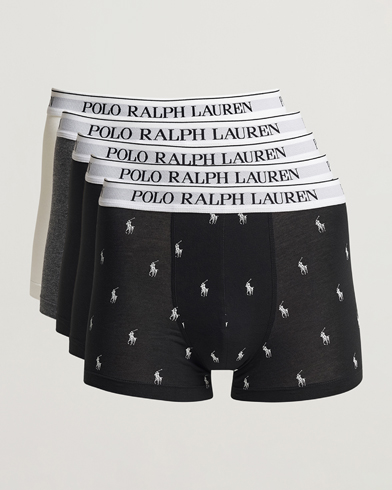 Herr | Underkläder | Polo Ralph Lauren | 5-Pack Trunk White/Black/Grey