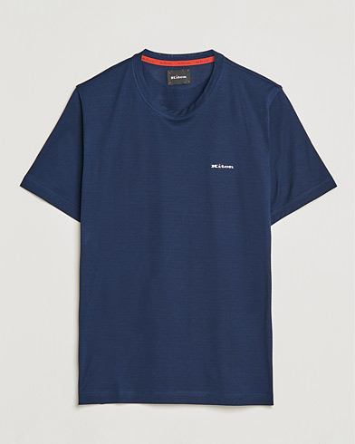 Herr | Nya varumärken | Kiton | Cotton Jersey T-Shirt Dark Blue