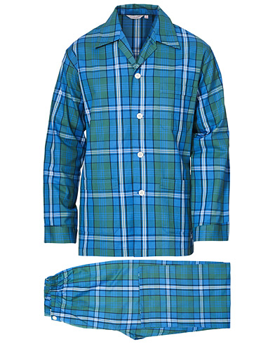  |  Checked Cotton Pyjama Set Navy/Green/White