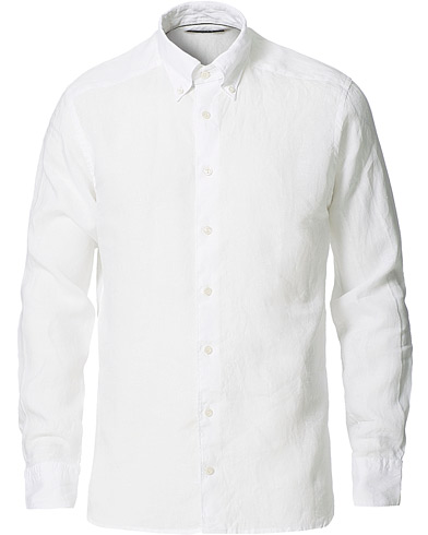  |  Slim Fit Button Down Linen Shirt White