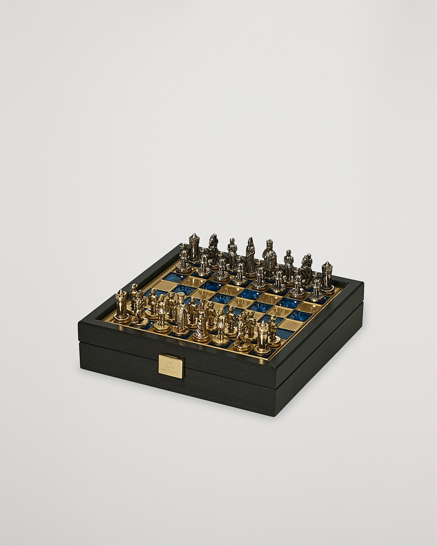Manopoulos Byzantine Empire Chess Set Blue – Brun