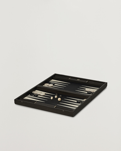 Herr | Spel & fritid | Manopoulos | Classic Leatherette Backgammon Set Black