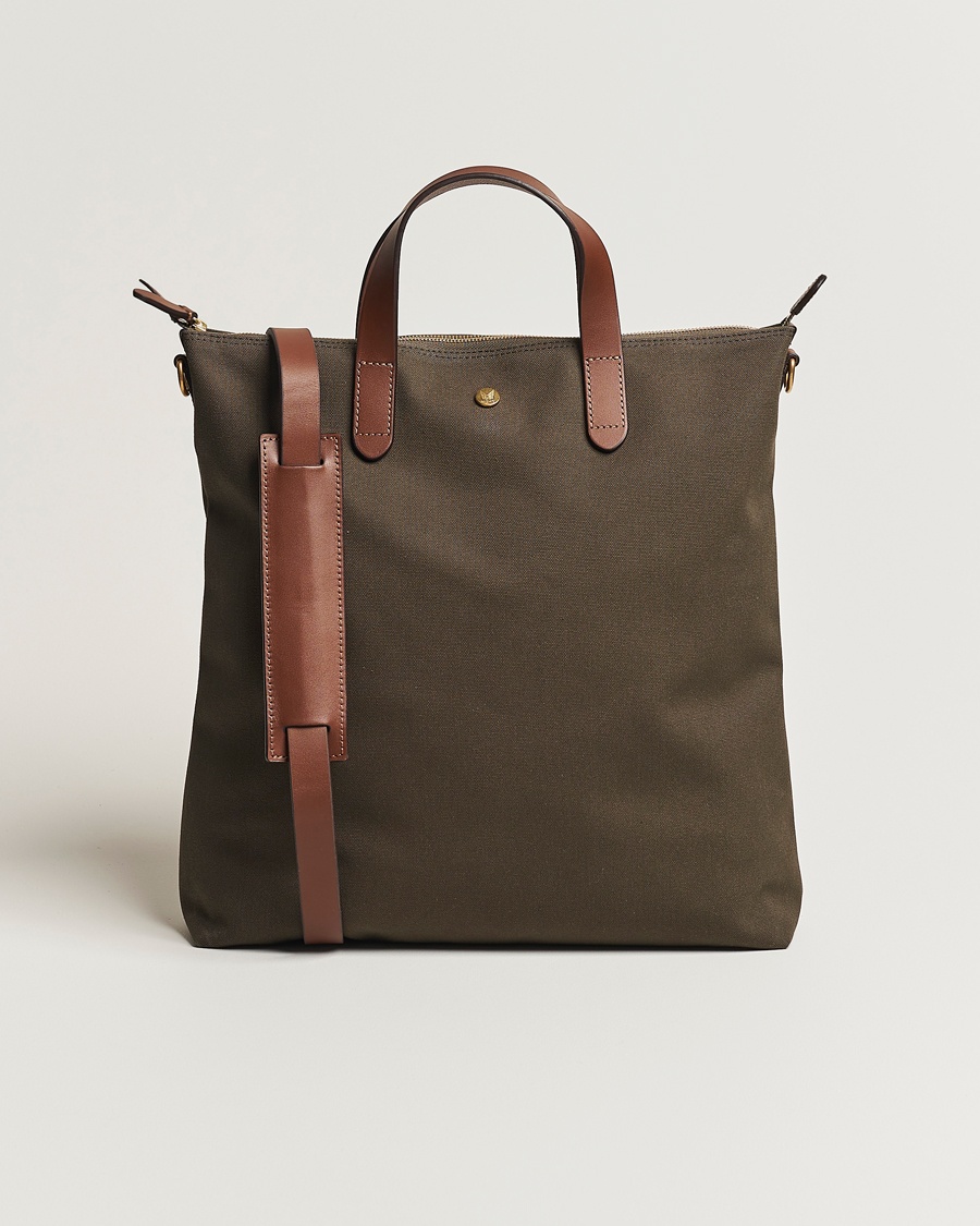 Mismo M/S Canvas Shopper Army/Cuoio – Grön