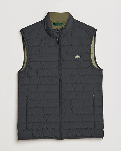 Herr | Dunvästar | Lacoste | Lightweight Water-Resistant Quilted Zip Vest Black