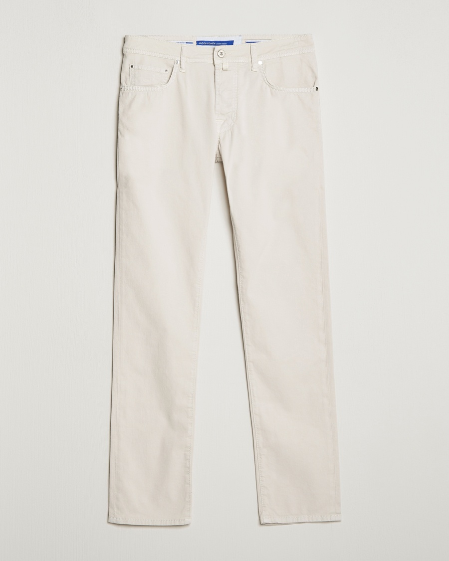 Herr | | Jacob Cohën | Bard Garment Dyed Gabardine Trousers Beige