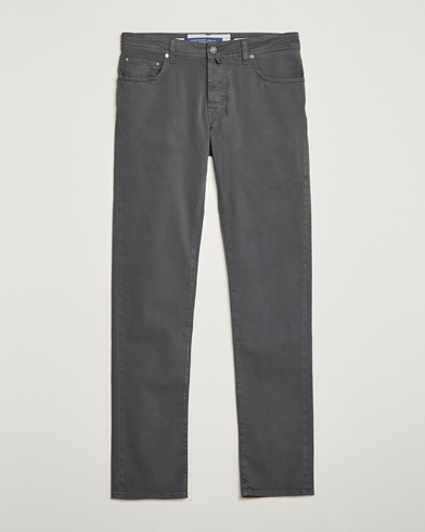 Herr | 5-ficksbyxor | Jacob Cohën | Bard Garment Dyed Gabardine Trousers Grey