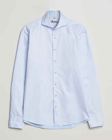 Herr |  | Stenströms | Slimline Washed Cotton Shirt Light Blue