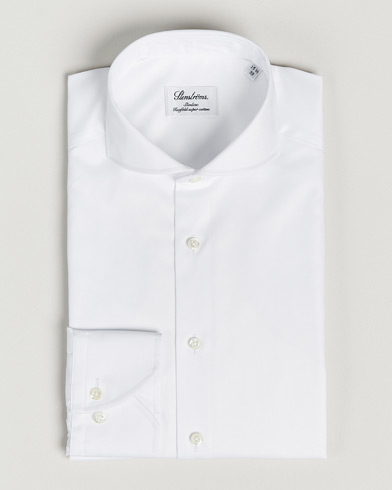Herr |  | Stenströms | Slimline Extreme Cut Away Shirt White