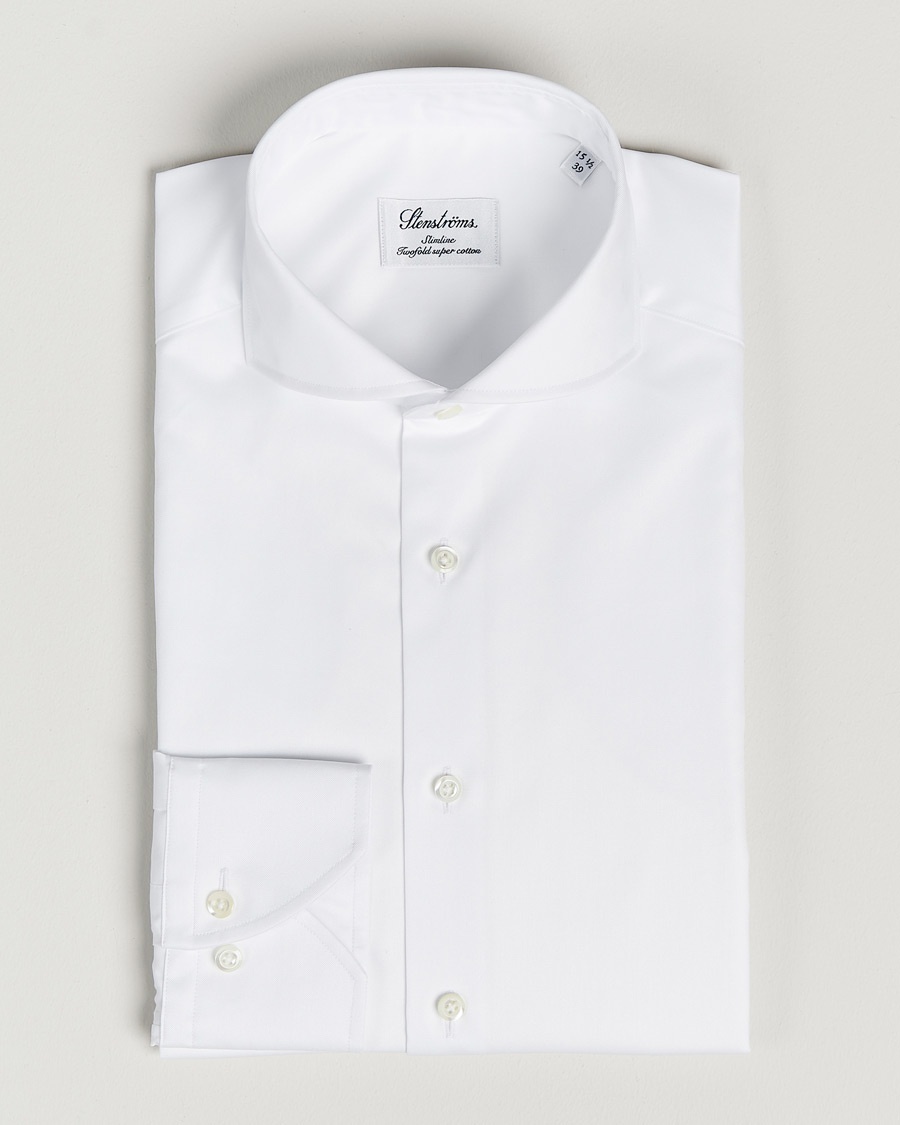 Stenströms Slimline Extreme Cut Away Shirt White – Vit